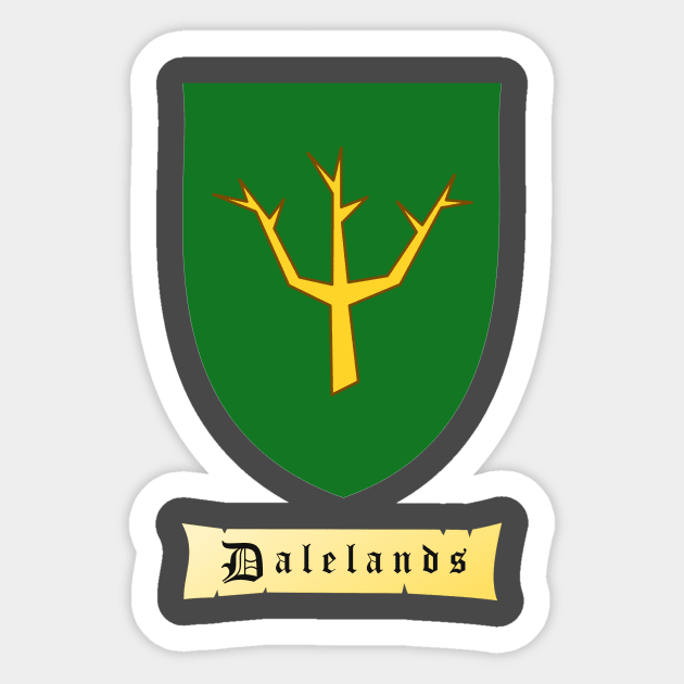 Dales Heraldic Shield Sticker by ProgBard